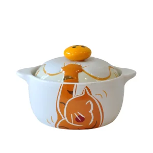 OEM Playful Cartoon Cat Lidded Ceramic Casserole Exporter, Exporters
