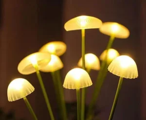 Modern LED Solar Mushroom Outdoor Lawn Ground Light IP65 Waterproof Plug-In For Garden Landscape Design &amp; Home Holiday Lighting