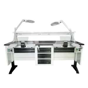Dental Laboratory Equipment Double Technicians Work Station Integrated Table Workbench