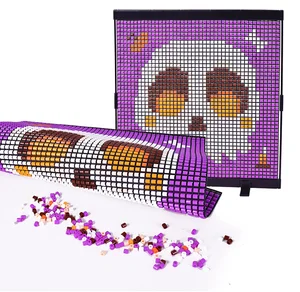 2000 Pcs Beads Craft Kit Halloween No Ironing DIY Mosaic Art Painting Set for Kids Spooky Fun Pumpkin Skull Educational Crafts