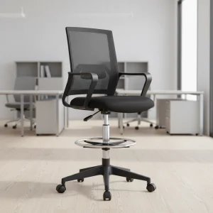 Luxury Tall Drafting Chairs With Footrest Bank Cashier Rolling Active Home Office Step Stools