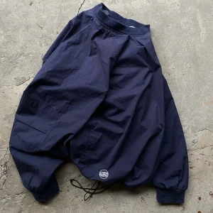 Black Streetwear Loose Fit Jacket Men's V Stand Collar Zipper Windbreaker with Drawstring, Spring Autumn Casual Fashion Outerwear