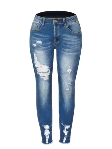 Novas Calças Jeans de Lápis para Mulheres