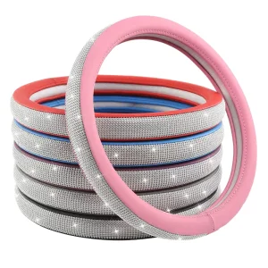 Reliable Crafted Leather Car Steering Wheel Cover Pressure Relief Car Steering Wheel Cover for Automobile Accessories