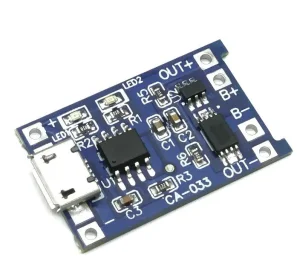 Ca-033 Micro Type-C USB 5V Charging Board with Protection Dual Functions 1A Li-ion Lithium Battery Charger Module 18650 Tp4056