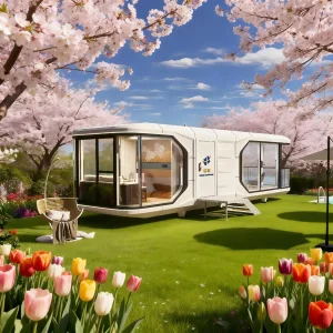 Casa Eco Cápsula de Lujo, Casa Prefabricada Modular Pequeña para una Vida Sostenible en Resort