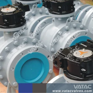 2PCS Cast Steel Trunnion Mounted Side Entry Manual Operation Ball Valve