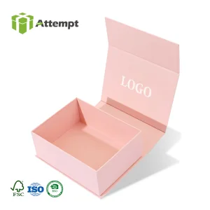 Customizable Logo Pink Luxury Magnetic Gift Box