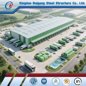 Heavy Industry Wide Span Industrial Workshop Plant Factory with Mezzanine Multi Floors Steel Structure Building Construction