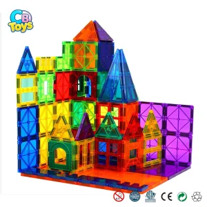 60PCS Magnetic Construction Blocks Toy Plastic Magnetic Tiles Building Educational Toys Magnetic Construction Blocks