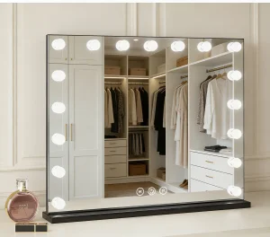 Hollywood Style Vanity Mirror with Lights Smart Dimmable LED Makeup Mirror for Bedroom
