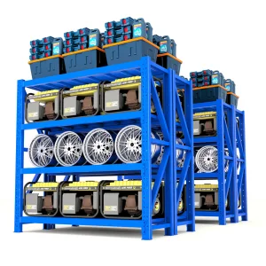 Medium Duty Steel 5-Layer Warehouse Rack with Adjustable Shelves for Clothing Storage