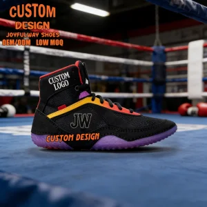 Latest Professional Custom logo Boxing Shoes High Top Leather Customized Design Oem Odm Wrestling Boxing Shoes Custom Men Women