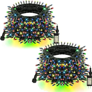 Intelligent RGB LED Magic Color 10m Indoor/Outdoor Decorative Lighting Remote Control Plug-in Light String Christmas
