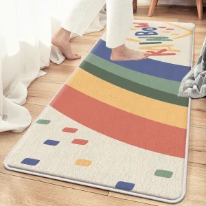 Custom Shape/Soft/Welcome/Rainbown/Print/Home/Bedroom/Faux Sheepskin/Children Baby Kids Space Area Rug