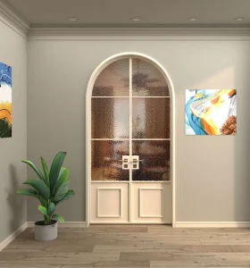 Arched Top Crittall Style Industrial Chic Style Internal Glazed Door for Shopfront