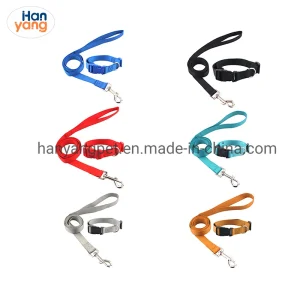 Hanyang Pet Products Pet Accessories Pet Dog Collar Leash Set Polyester Nylon Dog Collar