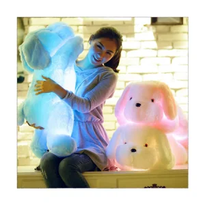 Colorful LED Stuffed Dog Pillow Christmas Gifts