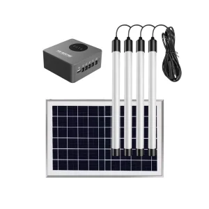 4 LED Tube Light Mini Portable Solar Power System Smart Home Lighting System