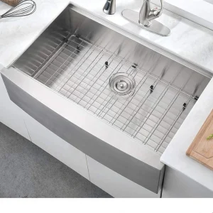 Farmhouse Apron Front Large Capacity Handmade Rectangular Kitchen Stainless Steel Sink