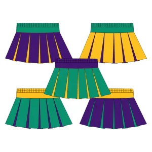 Girls Two Tone Pleated Yoga Skort