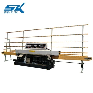45 Angle Straight Line Glass Corner Grinding Deep Processing Equipment Beveling Polsihing Edging Machine with Double Edger