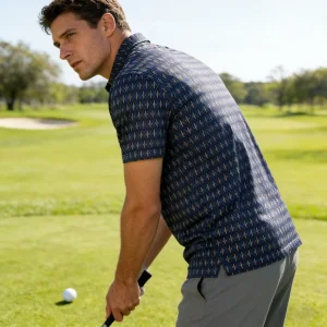 Polo de Golfe Personalizado para Homens com Manga Curta Roupas de Golfe