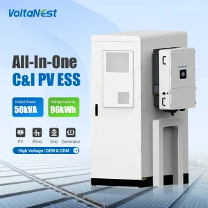 VoltaNest Hybrid 100kWh 50KW 96 kWh LiFePO4 Solar All in One C & l Battery Energy Storage System for Renewable Projects