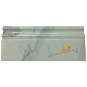 Custom Made Carrara White Marble Skirting Tiles