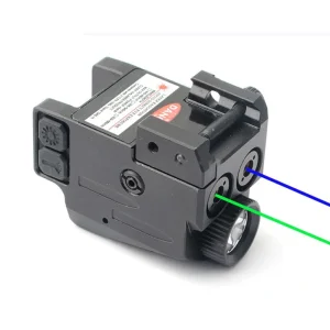 High Quality Dual Laser Tactical Flashlight Mount Rechargeable Green Red Laser White Light Combo Aluminum Waterproof Outdoor