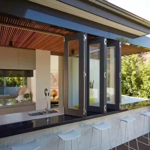Premium UPVC Double Glazed Arched Folding Window Homes Aluminum Windows