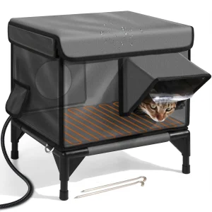 USMILEPET Outdoor Heated Cat House