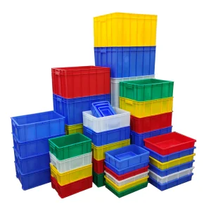 Turnover Box Rectangular Storage Plastic Frame Warehouse Material Sorting and Transportation Thickened Industrial Logistics Box