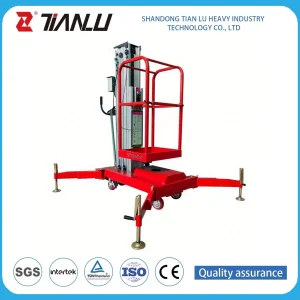 Electric Hydraulic Mast Lift Small Mobile Aerial Work Platform