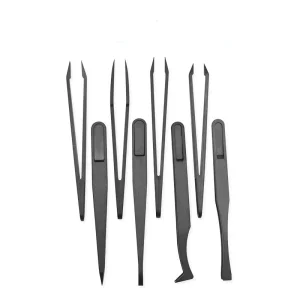 Black Precision Tweezers Diverse Tips Makeup Application Makeup Tool