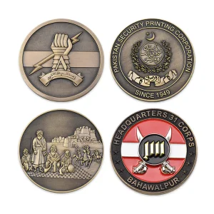 Custom Metal Coins Commemorative Antique Bronze Plated Soft Enamel Zinc Alloy 3D Challenge Coin