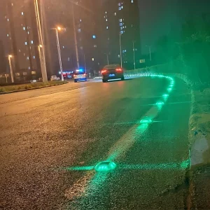 30 Ton Outdoor Waterproof Glass Plastic Solar Indicator Light Pavement Marker Cat Eyes Powered Led Solar Road Studs