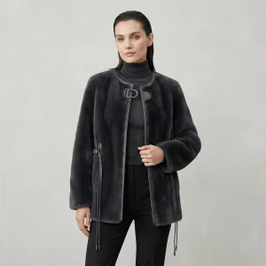 Elegant Johannesburg Open Front Faux Fur Jacket