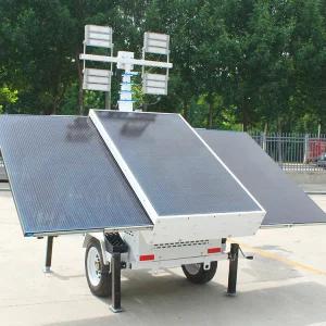 7m 9m Windproof And Waterproof Outdoor Mobile Manual Lifting LED Solar Light Tower