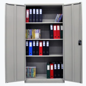 Steel Storage Cupboard with Lockable Doors Adjustable Shelves 2 Door Steel Cupboard