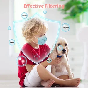 Máscara pediátrica médica protetora descartável