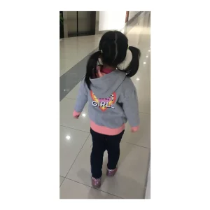 Ropa de niña de forro polar con cremallera de punto