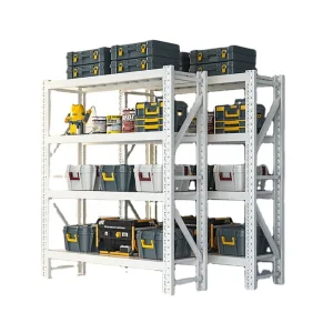 Adjustable Boltless Anti-Rust Steel Light Duty Warehouse Shelves Rack with Corrosion Protection for Workshop & Garage Storage