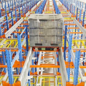 Heavy Duty 4 Way Shuttle Racking System Steel Radio Shuttle Pallet Rack High Density Automated Warehouse Storage Manufacturer