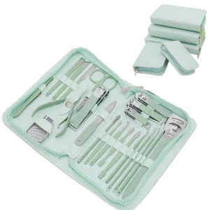 Hotsale High Quality Nail Manicure Kit Foot Hand Care Set with Rubber Handle and Stainless Steel Clipper Pedicure Set
