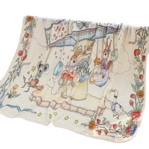 Organic Cotton Bamboo Muslin Swaddle Blanket