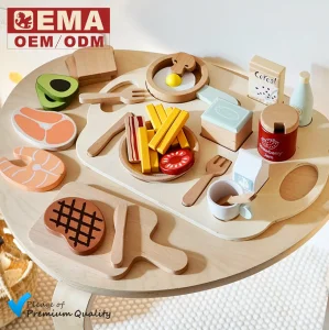 EMA Pretend Play Food Set Simulation Meal Toys for Kids Early Education
