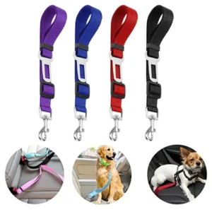 Dog Cat Car Safety Belt Adjustable Leash Vehicle Seat Belt Magic Clip Pet Supplies Harness Safe Lever Traction Collar