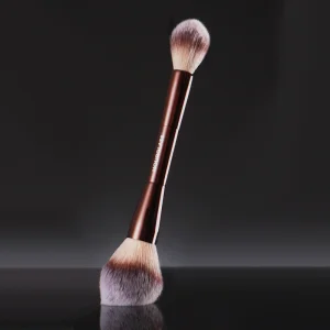 Custom Luxury Professional Aluminum Double Ended Powder Face Makeup Brush