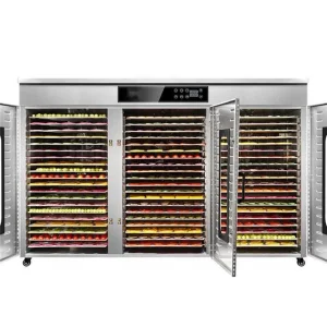 Secador Comercial Industrial de Frutas e Alimentos 32 48 80 96 Bandejas de Aço Inoxidável para Secagem de Frutas, Legumes e Carnes